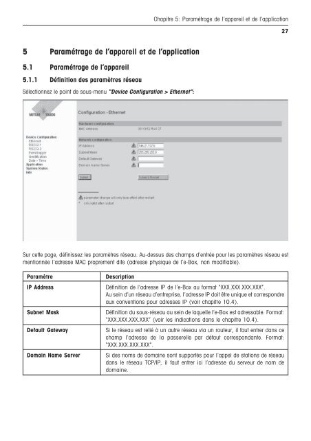 Notice d'installation et d'utilisation e-Link Pro Interface rÃ©seau EB01 ...