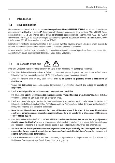 Notice d'installation et d'utilisation e-Link Pro Interface rÃ©seau EB01 ...