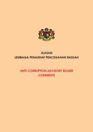ANTI-CORRUPTION - Suruhanjaya Pencegahan Rasuah Malaysia