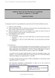 CODE DU TRAVAIL DE NOUVELLE-CALEDONIE - Documentation ...