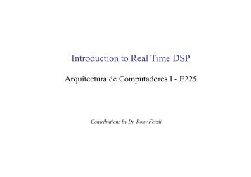 Introduction to Real Time DSP