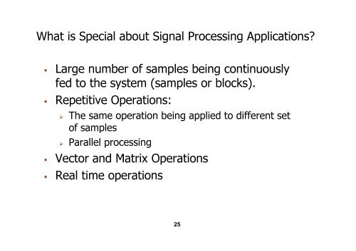 Introduction to Real Time DSP