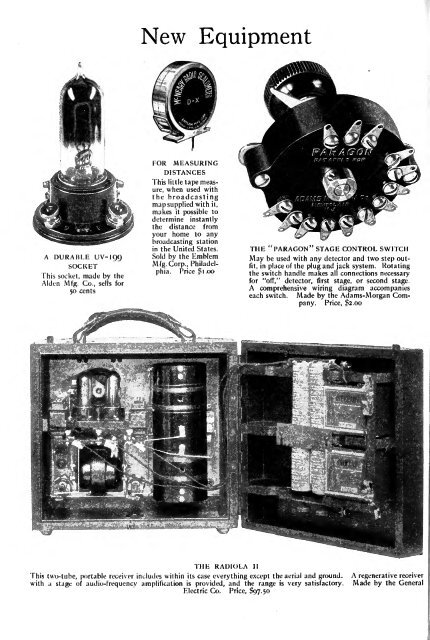 Radio Broadcast - 1923, August - 86 Pages, 8.5 ... - VacuumTubeEra