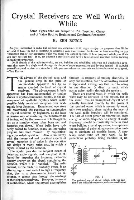 Radio Broadcast - 1923, August - 86 Pages, 8.5 ... - VacuumTubeEra