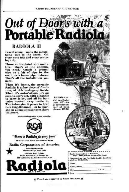 Radio Broadcast - 1923, August - 86 Pages, 8.5 ... - VacuumTubeEra