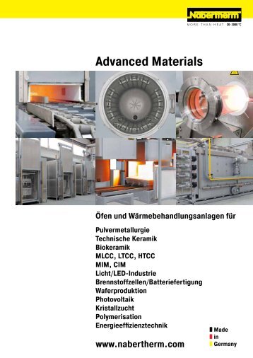 Katalog Advanced Materials - Nabertherm GmbH