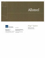 Align Price List - Allsteel