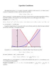 Lipschitz Conditions