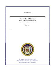 Comptroller of Maryland - Field Enforcement Division - Office of ...