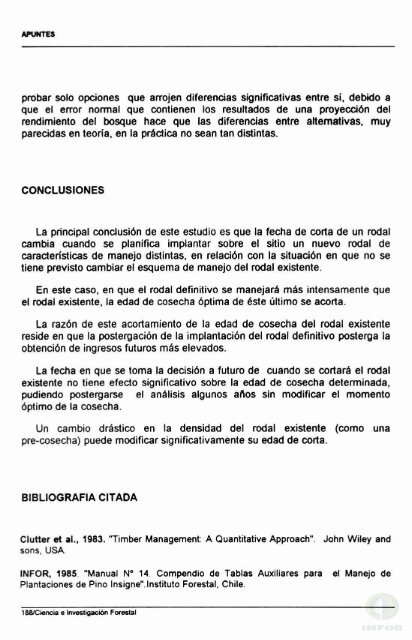 EDAD OPTIMA DE CORTA DE UN RODAL ... - Inicio - Infor