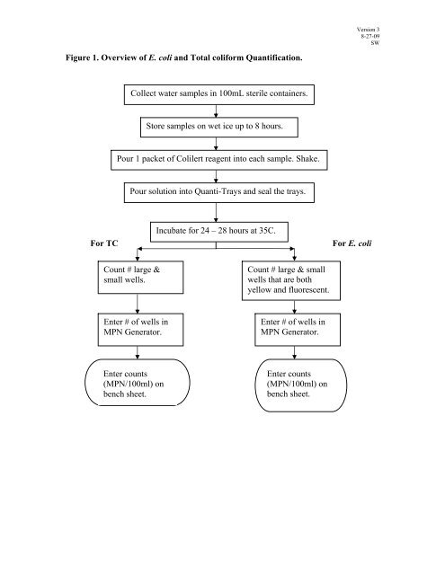 Standard Operating Procedure for Escherichia coli - Division of ...