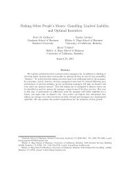 Risking Other People's Money: Gambling, Limited Liability, and ...