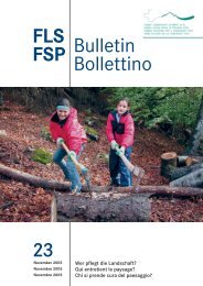 FLS FSP Bulletin Bollettino 23 - Fonds Landschaft Schweiz