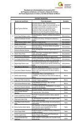 Resultado de la DecimosÃ©ptima Convocatoria 2013 del Programa ...