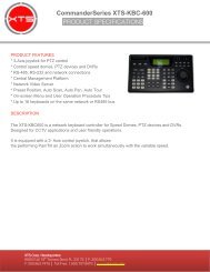 CommanderSeries XTS-KBC-600 PRODUCT ... - XTS Corp
