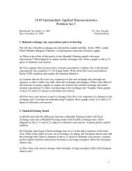 14.05 Intermediate Applied Macroeconomics Problem Set 5