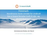 John Masvik, Finnmark Kraft - Energi Norge