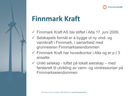 John Masvik, Finnmark Kraft - Energi Norge