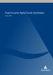 Fixed Income Alpha Funds Factsheets - Aberdeen Asset Management