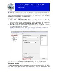 Monitoring Multiple Tides in SURVEY - Hypack