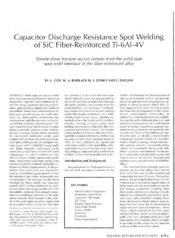 Capacitor Discharge Resistance Spot Welding of SiC ... - Perusion