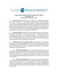 El Reto Viaje Club del Éxito 2011 Team Beachbody (“Reto”) - Coach