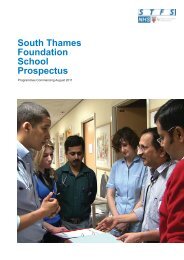 Hospitals - South Thames Foundation School