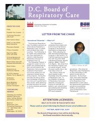 Board of Respiratory Care - News Room, DC