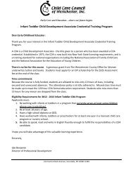 2012-13 CDA application with dates - Child Care Council of ...