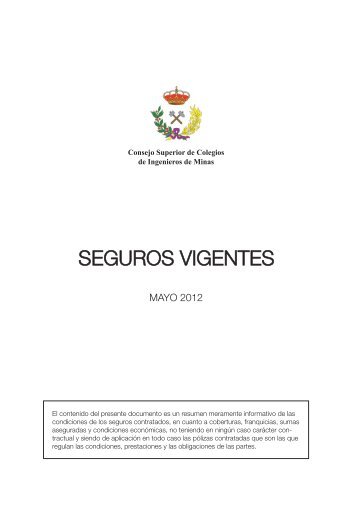 Seguros Vigentes - Consejo Superior de Colegios de Ingenieros de ...