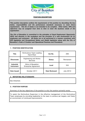 Est 394 Leading Hand Horticulture.pdf - City of Busselton