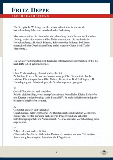 Anodisation – Eloxieren Das Wissen - Fritz Deppe Blechbearbeitung