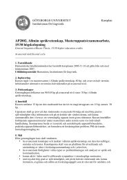 AP2802, Allmän språkvetenskap, Masteruppsats/examensarbete, 15 ...