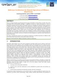 Reference Architecture for Remote Operations of Offshore Wind Farms