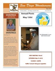 Annual Picnic May 15th! - San Diego Woodturners