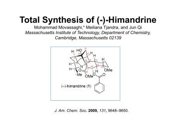 Total Synthesis of (-)-Himandrine
