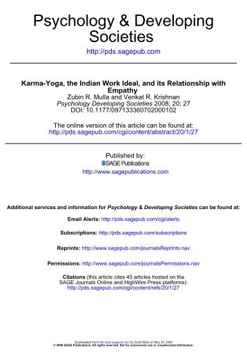 Karma-Yoga, the Indian Work Ideal, and its ... - ResearchGate