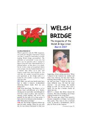 No. 1, March 2007. - Welsh Bridge Union