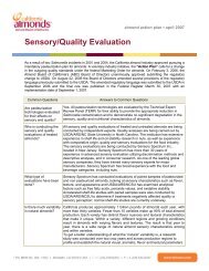 Sensory/Quality Evaluation - Almond Board of California