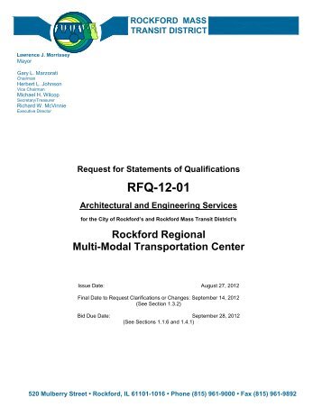 RFQ-12-01 - the City of Rockford