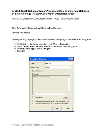 ArcGIS Zonal Statistics Raster Procedure