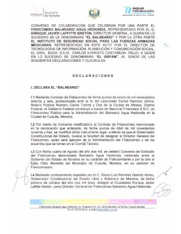 CONVENIO DE COLABORACIÃN QUE CELEBRAN POR ... - Issfam