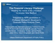 The Financial Literacy Challenge: - University of Massachusetts ...