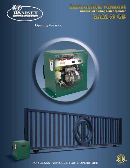 RAM 50 GB - RAMSET Automatic Gate Openers