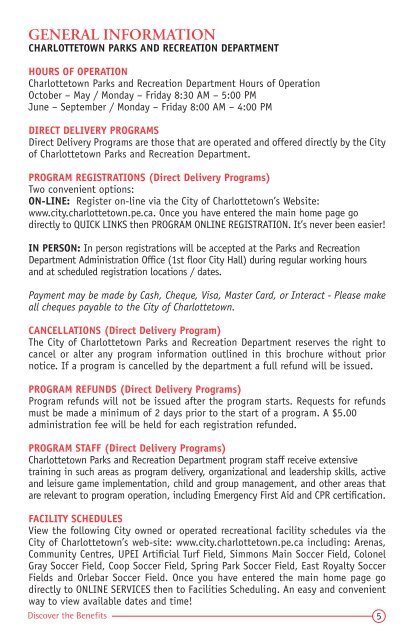 Program Brochure - City of Charlottetown