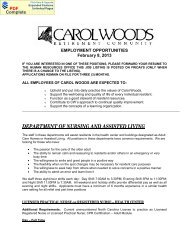 Documents - Carol Woods Retirement Community