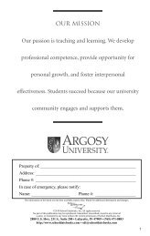 Student Handbook - Argosy University