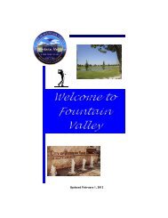 Residents Guide to Fountain Valley - City of Fountain Valley