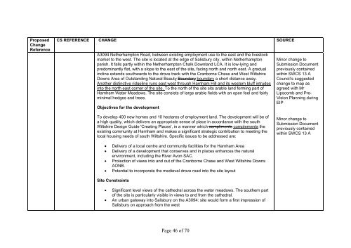 Major changes to SWCS 969kb - Wiltshire Council