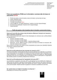 Foire aux questions (FAQ) sur la formation commerciale de base en ...